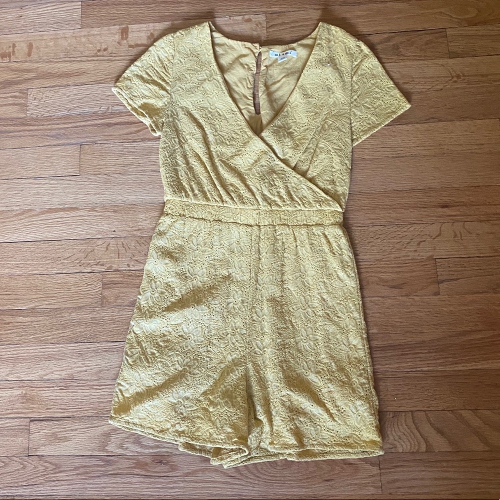 Yellow Miami Floral Romper